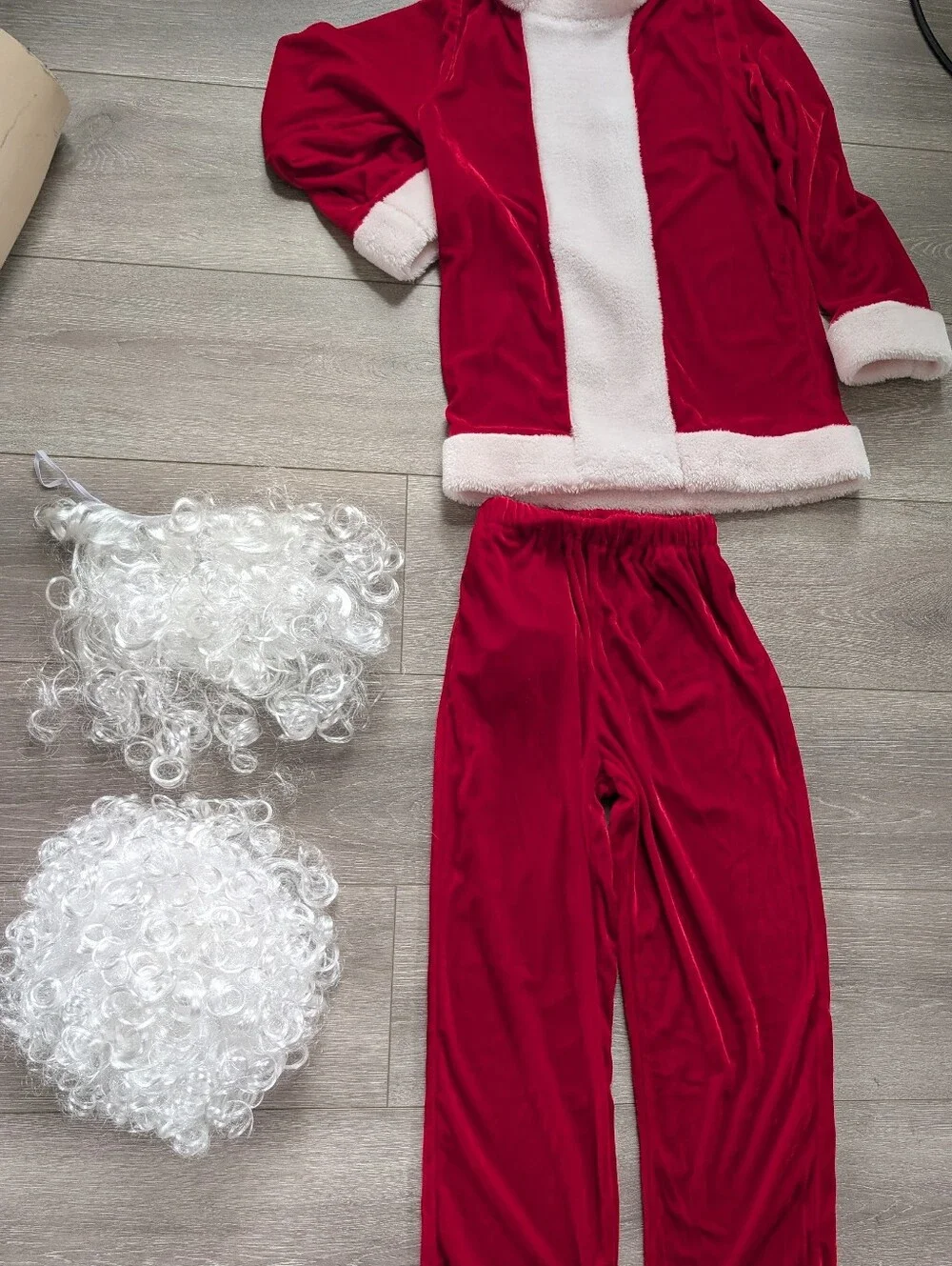 Kids Santa Costume - Red and White Size M